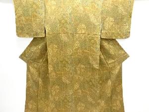 縮緬地更紗模様小紋着物